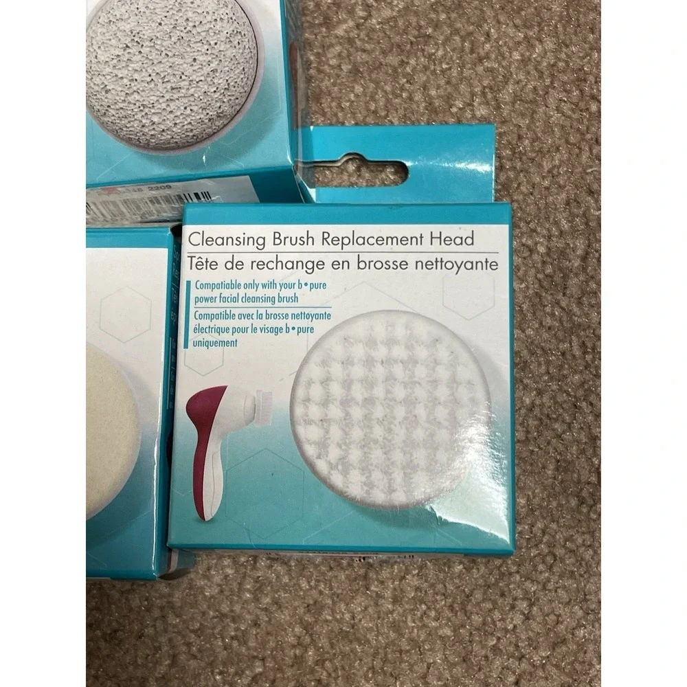 b·pure Power Facial Cleansing Brushes Replacement Brush Heads 3 Heads NIB‎